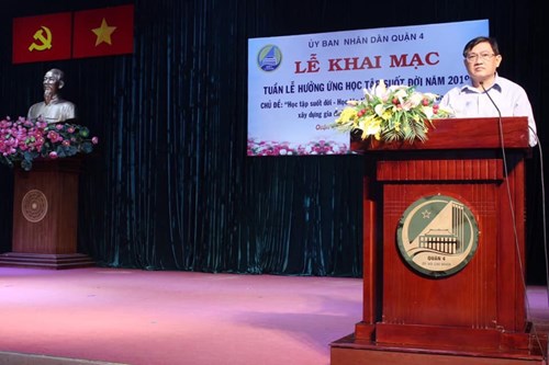 Lễ khai mạc “Tuần lễ hưởng ứng học tập suốt đời” Quận 4 năm 2019.